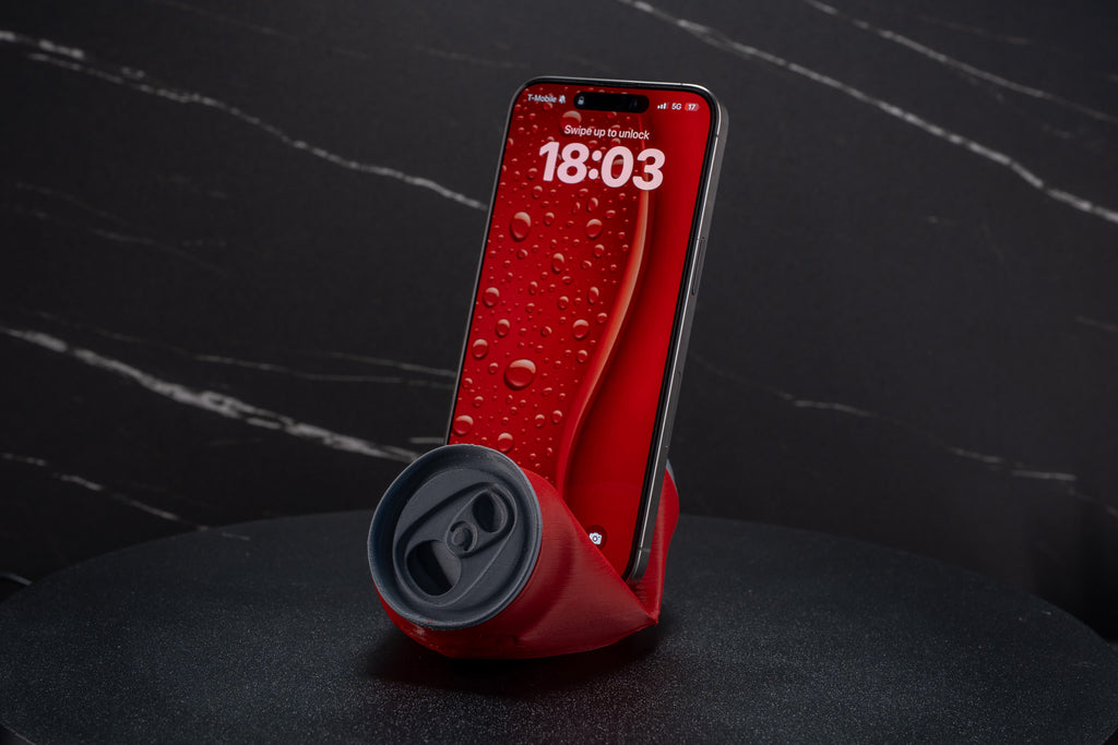 Crushed Soda Can Phone Holder