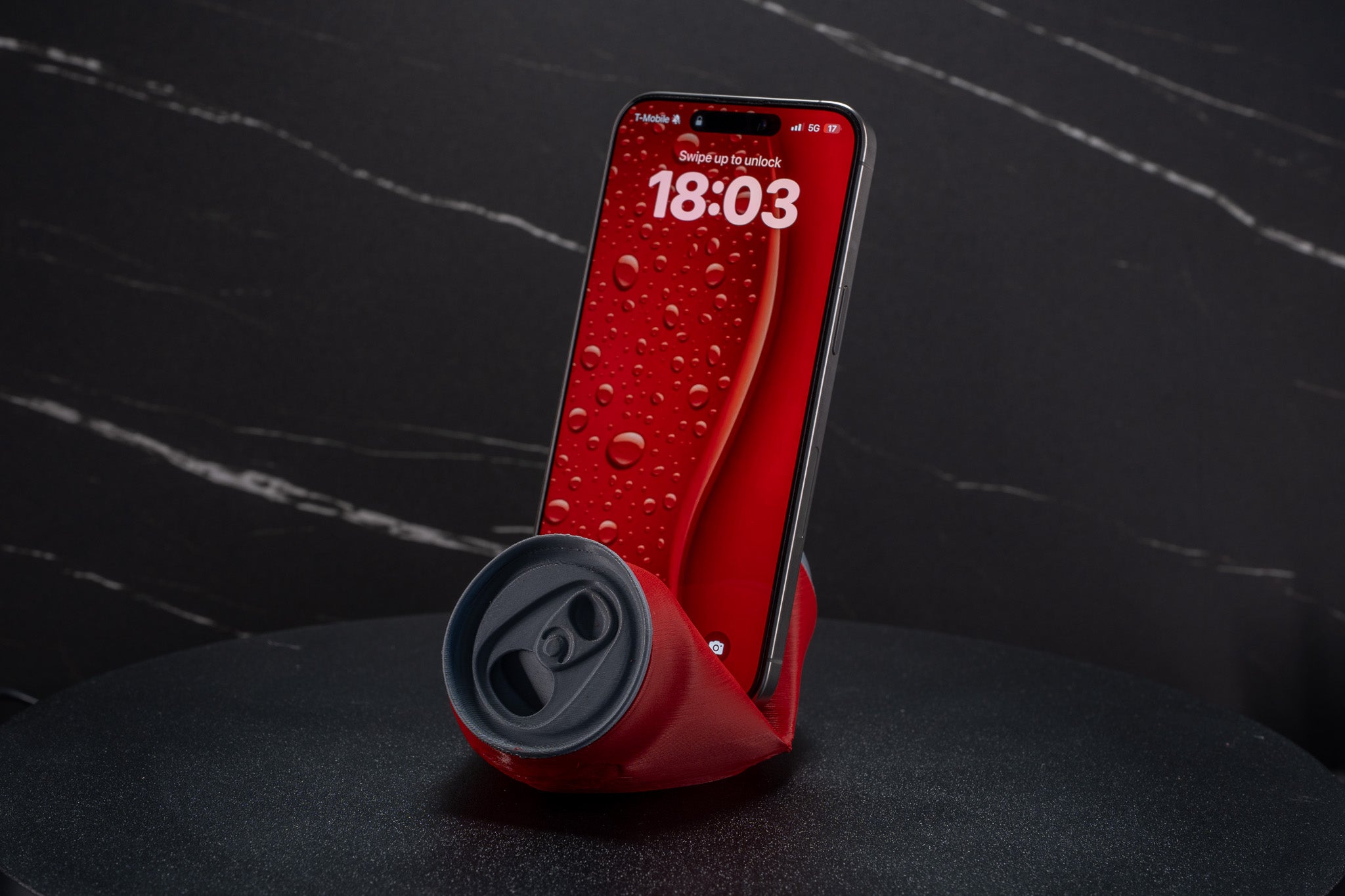 Crushed Soda Can Phone Holder