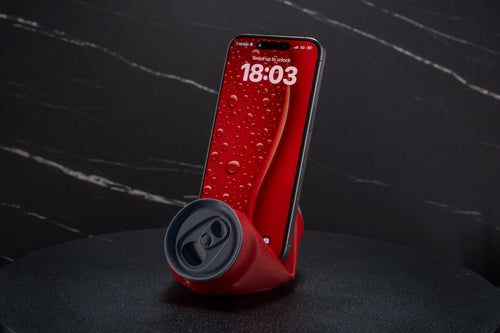 Crushed Soda Can Phone Holder