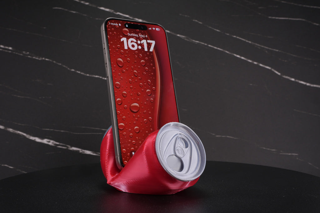 Crushed Soda Can Phone Holder