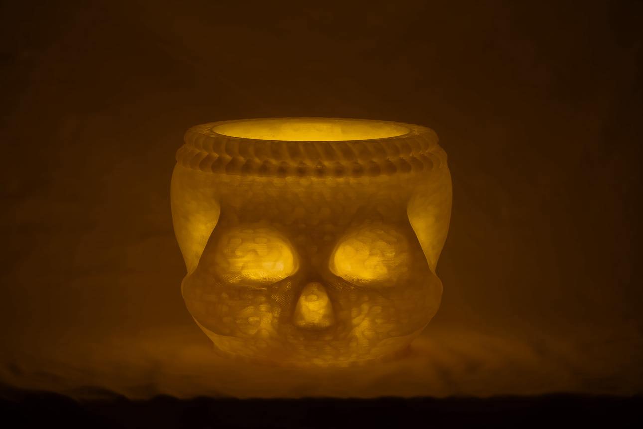 Glow-In-The-Dark Skull Serving Bowl