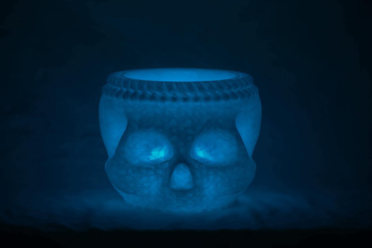 Glow-In-The-Dark Skull Serving Bowl